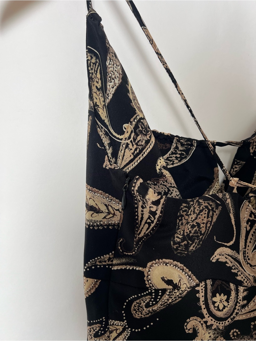 Vintage 90s Express World Brand Paisley Babydoll Slip Dress 9/10 - Picture 8 of 10